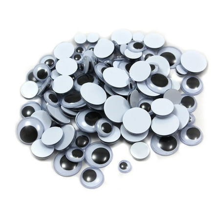 UPC: 0026487645008 | Creative Arts by Charles Leonard Wiggle Eyes Round Assorted Sizes Black 100/Bag (64500)