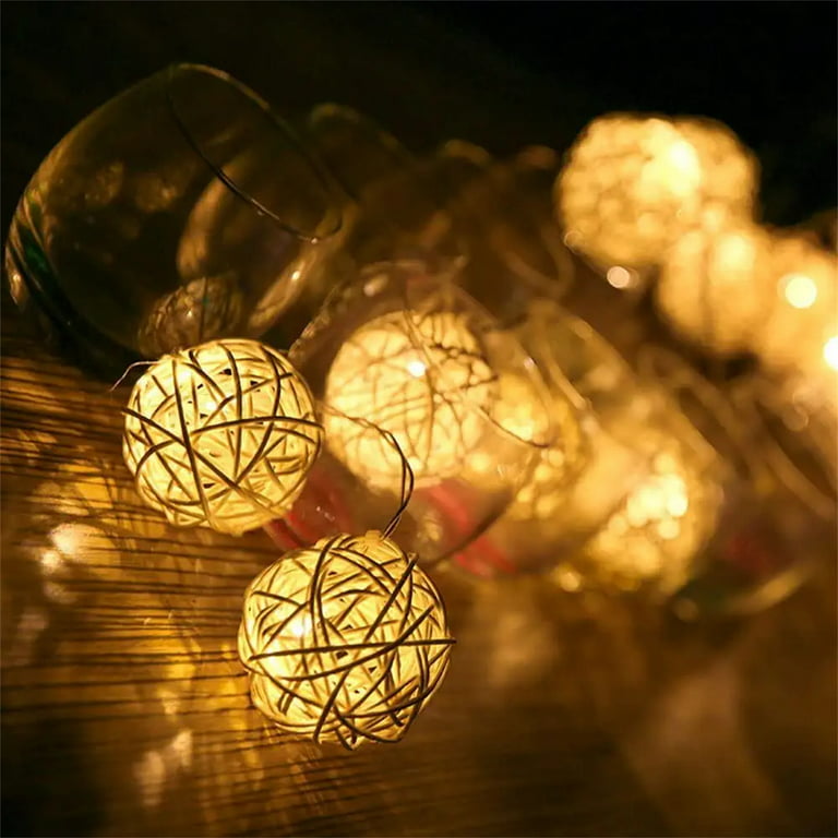 LED String Lights with Clear Balls - 4” Orbs - Decorator's Warehouse