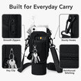 thumbnail image 4 of Lomyolo Water Bottle Carrier Bag for 40oz Tumbler - Neoprene Gym Bottle Holder Pouch with Adjustable Strap, Phone Pocket, Water Bottle Pouch Sleeve Accessories for Fitness, Hiking,Sports,Outdoors, 4 of 7