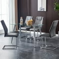 thumbnail image 4 of 4Pcs Modern Dining Chairs with Faux Leather Padded Seat,Kitchen Dining Chairs,Living Room Chairs with High Back Padded Seat,Dining Room Side Chairs with Metal Legs, 4 of 9