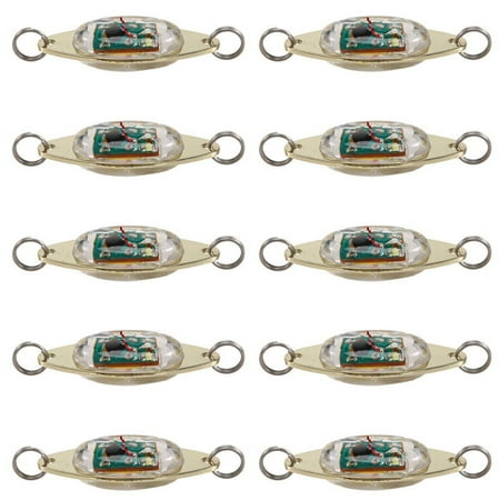 10 Pcs LED Fishing Lures Fishing Spoons Underwater Flasher Bass Halibut Flasher Trolling Deep Drop Fishing Light