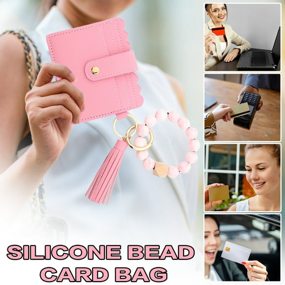 LmnLft Keychain Wristlet Wallet, Wallet Keychain Wristlet, Wristlet Keychain with Wallet, Compact Zipper Wallet for Women, Credit Card Holder, and Daily Essentials