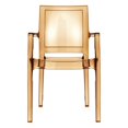 thumbnail image 3 of Compamia Arthur Chaise de Salle à Manger en Polycarbonate pour Patio en Ambre Transparent, 3 of 11