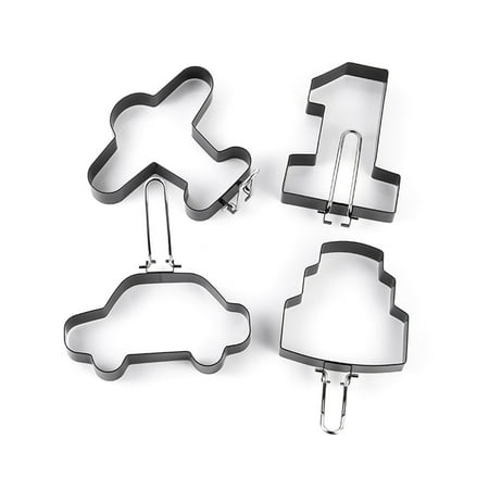 

4 Pieces Egg Moulds Omelette Egg Frying Moulds Eggs Pancake Rings Stainless Steel Material for Fried Egg Kitchen Gadgets