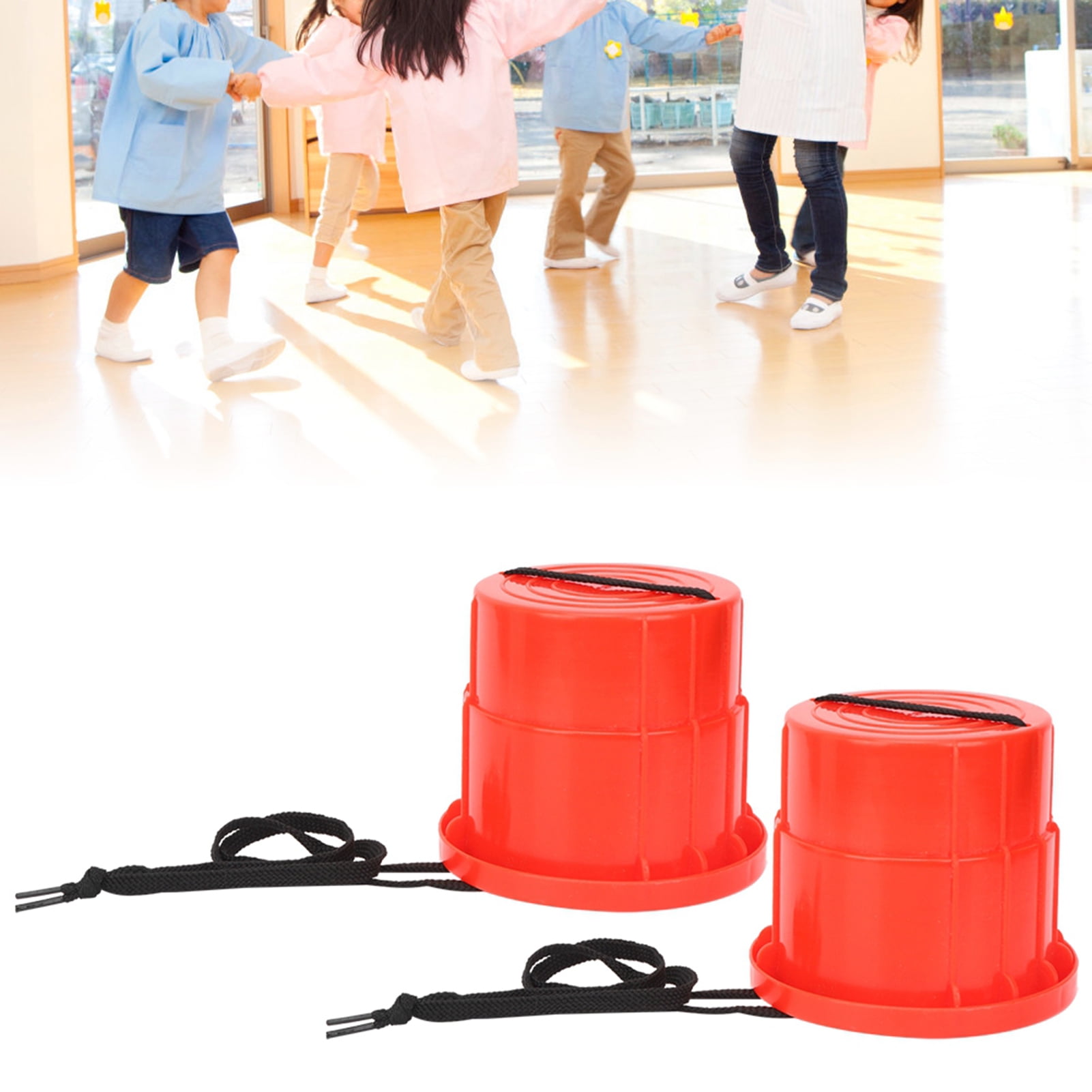  12 Pairs Balancing Stilts for Kids Walking Bucket Stilts  Plastic Walking Stilts Toy with Adjustable Rope for Preschool Playground  Indoor Outdoor Obstacle Course Games, Red, Yellow, Green, Blue : Toys 