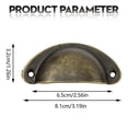 thumbnail image 3 of 3.2 Inch A48 Antique Bronze Shell Cabinet Handle – Souew Shaped Design Metal Kitchen Cabinet Knobs Pulls, Drawer Hardware 12Pcs/Set with Screws, 3 of 7