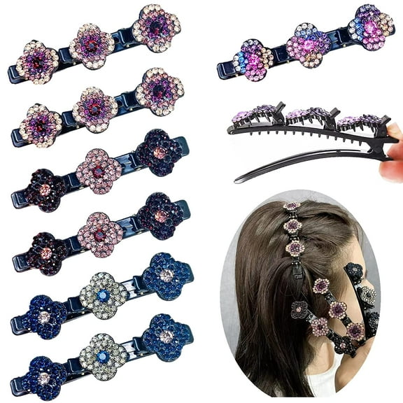 8Pcs Hair Barrettes for Women and Girls, French Style Braided Hair Pins Vintage Hair Accessoires for Women