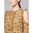 thumbnail image 4 of Pannkh Women's Cat Print Ruffled Top, 4 of 10
