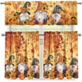 thumbnail image 4 of Gnome Kitchen Curtains Valance and Tier Set of 3 Maple Leaves Kitchen Blackout Curtains Decorative Curtain Toppers and Valances Room Curtains, 4 of 6