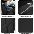 thumbnail image 5 of Zone Tech Full Set of 5 Car Seat Covers for Cars, Waterproof Nappa Leather Car Seat Protectors Full Set, Universal Auto Interior Fit for Most Sedans SUV Pick-up Truck Black, 5 of 10