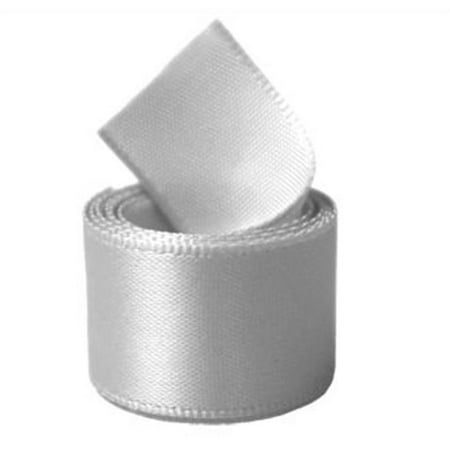 Satin Ribbon Rosette - Papilion R07430209000720YD .38 in. Single-Face Satin Ribbon 20 Yards - Shell Grey