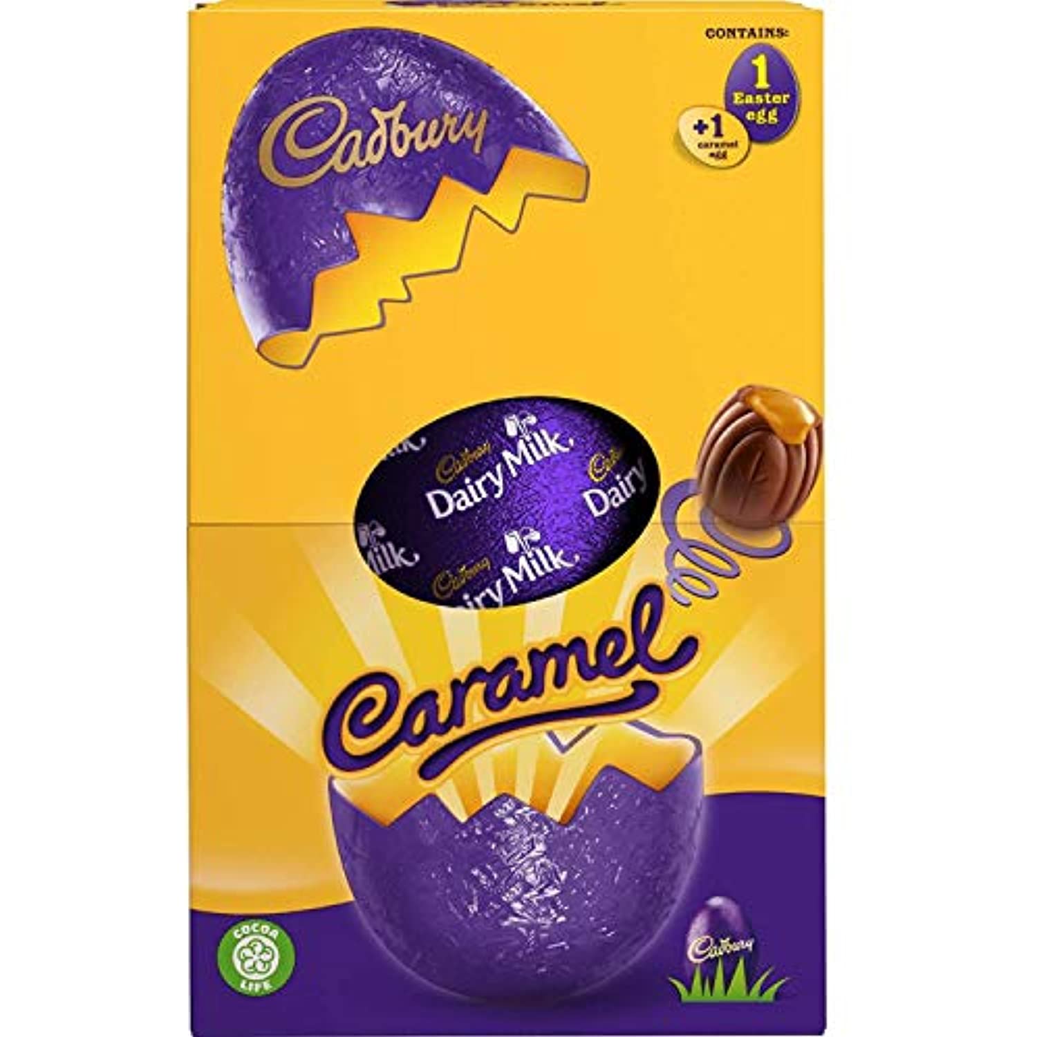 Caramel Chocolate Easter Egg 139G, Hollow Milk Chocolate Egg With A Milk Chocolate Egg With