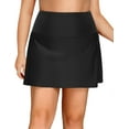 thumbnail image 1 of Women Plus Size Tummy Control Swim Skirt Athletic High Waisted Swimsuit Bottom, 1 of 8