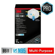 3M™ Cool Flow™ Valve Respirator 8511, N95, White, 10 Masks