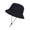 1522-Black, variant on Men’s Summer Sunscreen Fisherman Hat, Outdoor Hiking Fishing Sun Basin Hat, Breathable Ponytail Design Sun Hat