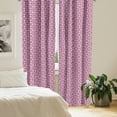 thumbnail image 2 of Ambesonne Abstract Window Curtains, Round Motifs in Rhombus, Each 28" W x 95" L, Pale Yellow Purple, 2 of 4
