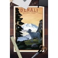 thumbnail image 2 of Denali National Park, Alaska, Dall Sheep and Mountain, Lithograph National Park Series (12x18 Wall Art Poster, Room Decor), 2 of 3