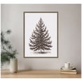 thumbnail image 2 of Kate and Laurel Framed Canvas Wall Art Print 'Vintage Evergreen Fir Tree lllustration I' by The Creative Bunch Studio, 18 x 24 Sylvie Dark Gold Frame, Vintage, Landscape Art for Wall Decor, 2 of 8