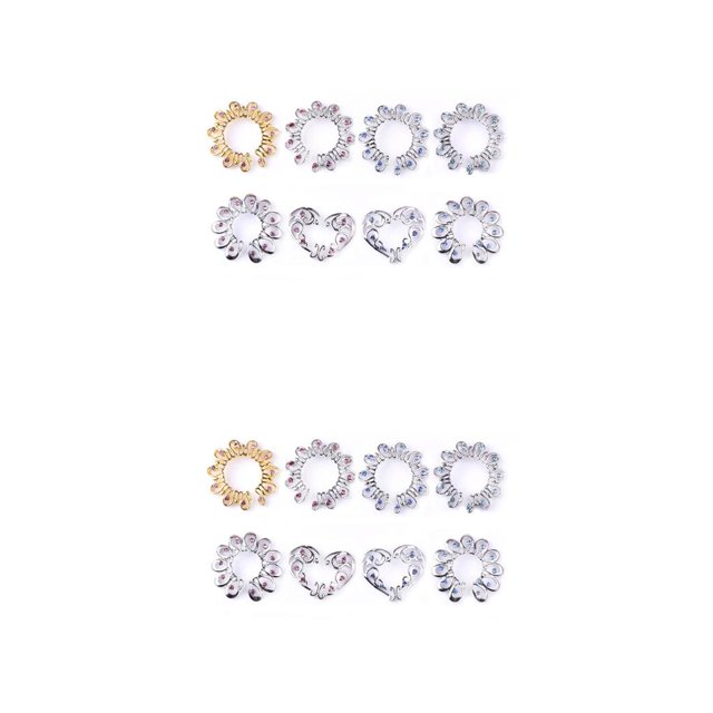 pitrice Nipples Rings Trendy Comfortable Convenient Piercings Decorative Accessories Pedant Jewelries for Dressing As Shown 8 Pieces 2Set