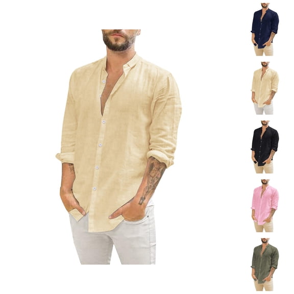 Soft Dress Shirts for Men Long Sleeve Button Down Collared Business Casual Formal Work Shirts