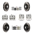 thumbnail image 1 of Transit Auto Front Rear Disc Brake Coated Caliper Drilled Slotted Rotors and Ceramic Pads Kit (10Pc) for Car Toyota RAV4 KCD-100451N, 1 of 11