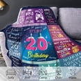 thumbnail image 3 of 20th Birthday Gifts for Girls Throw Blanket 50"x60" 20 Year Old Girl Birthday Gift Soft Blanket for Couch Bed 20th Birthday Decorations for Girls Best Teenage Girl Gifts for 20 Year Old Girls, 3 of 6