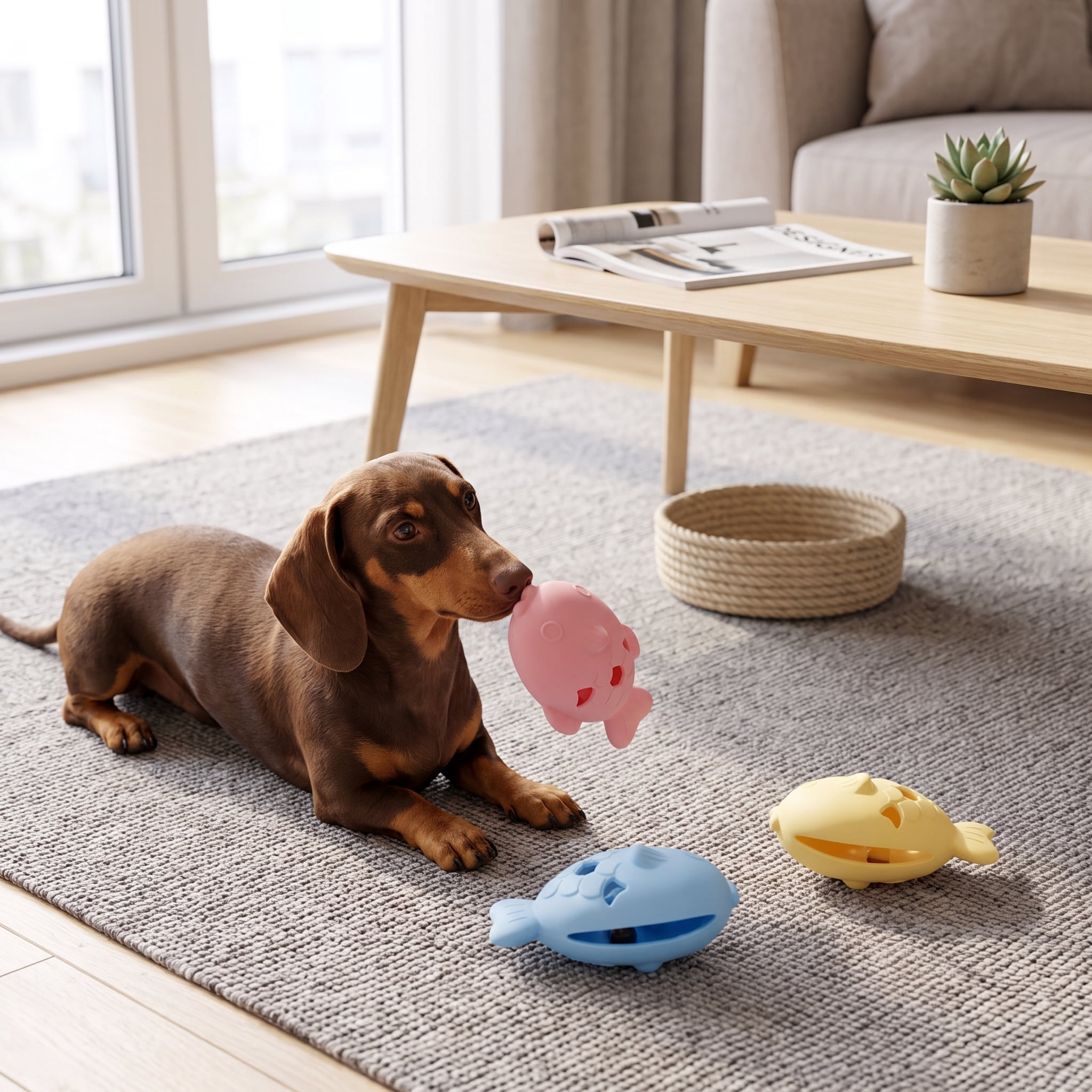 Fish-Shaped Dog Treat Dispenser Toy, Food-Grade Silicone Slow Feeder for Boredom Relief, Self-Entertainment & Pet Interaction, Durable Chew Toy with Treat Leakage Design, Teeth Cleaning Surface