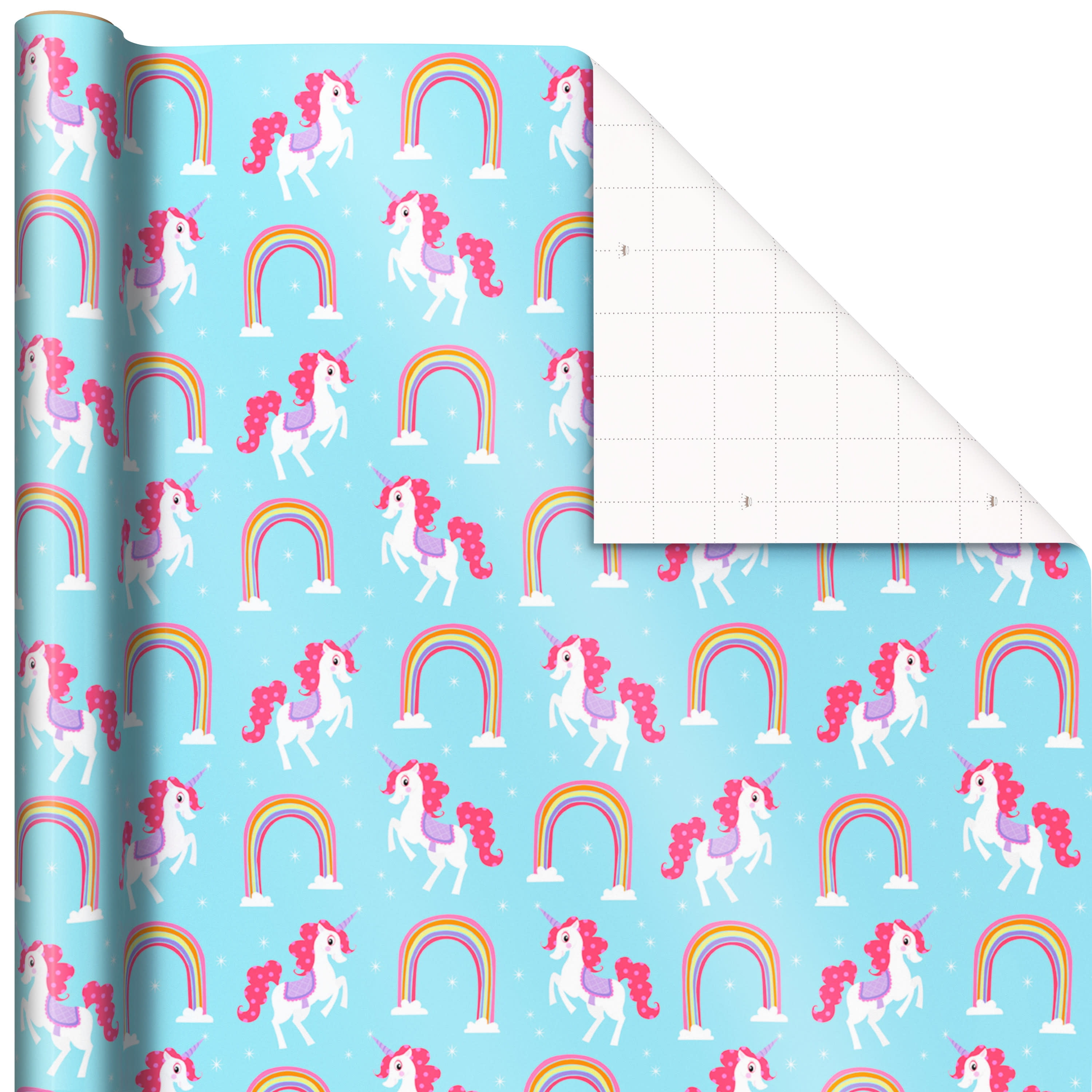 Hallmark Wrapping Paper, 25 sq. ft. (Unicorn Rainbow)