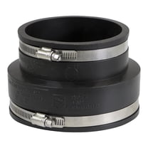 5 in. x 4 in. PVC Flexible Reducing Coupling with Stainless Steel ...