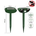 thumbnail image 2 of Repelente ultrasónico para gatos, alarma audible y visual repelente de animales, carga solar, repelente a prueba de agua con 5 frecuencias ajustables para gatos, perros Feliz Sencillez, 2 of 4