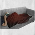 thumbnail image 6 of Burgundy Soft Flannel Fleece Throw Blanket, Floral Swirls Ivy Image Ombre Details Grunge Backdrop Flower Artwork, Cozy Plush for Indoor and Outdoor Use, 70" x 90", Cream Ruby, by Ambesonne, 6 of 6