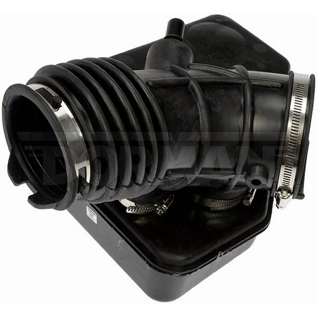 Dorman Air Intake Hose 696-455 OE Solutions; OE Replacement; 3.84 Inch Outside Diameter; Black; Rubber; With Two Clamps