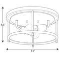 thumbnail image 2 of Durrell Collection Two-Light Brushed Nickel 13" Flush Mount, 2 of 2
