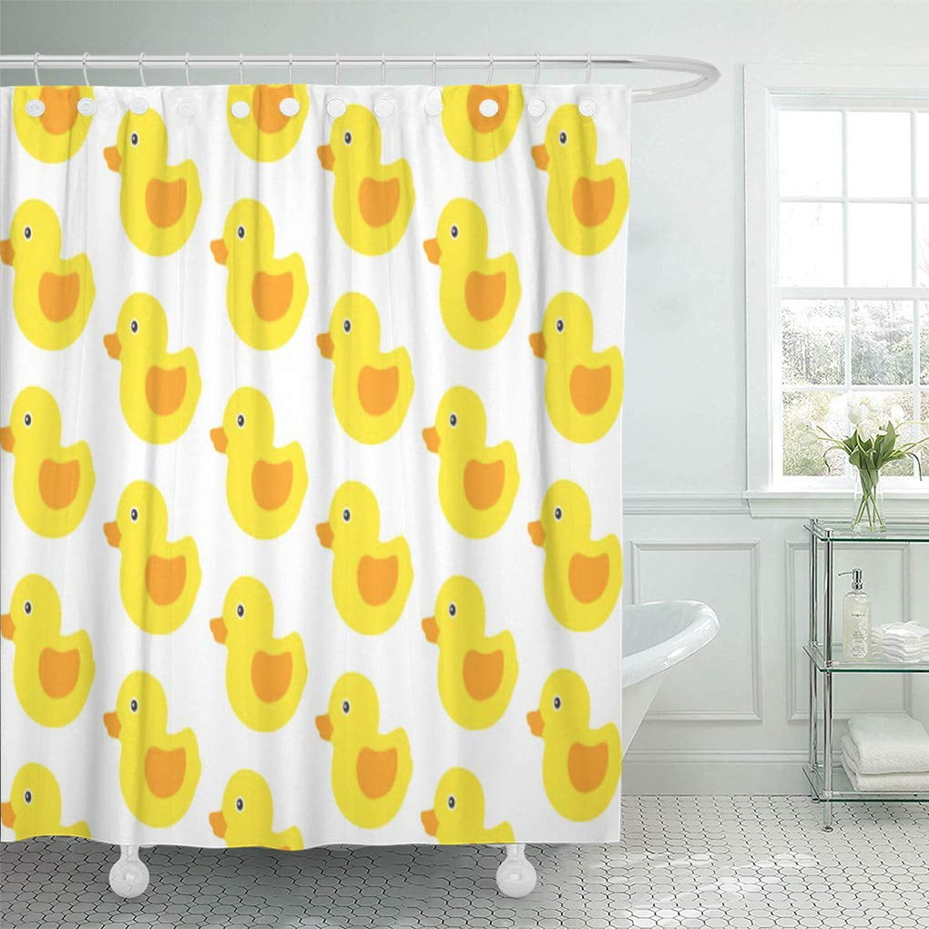 CYNLON Ducky Yellow Rubber Ducks Duckies Cute Kids Patterns Bathroom ...