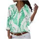 thumbnail image 2 of Fiudx Ofertas Del Día Camisa con Botones de Solapa Estampada de Serie Informal Regular de Manga Larga para Mujer, 2 of 5
