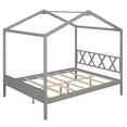 thumbnail image 5 of DeeHome Full Size Wood House Bed with Storage Space, Gray (OLD SKU :LP000002AAE), 5 of 9