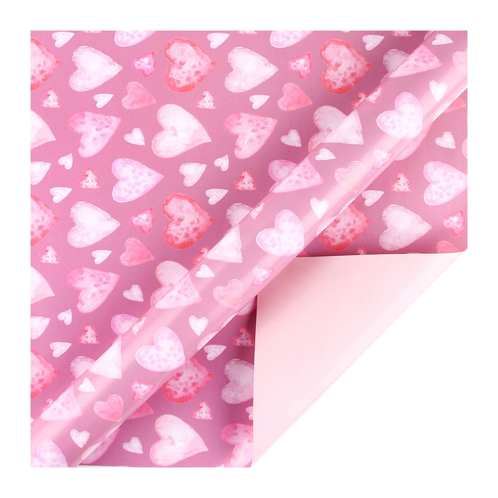 Boho Pink Hearts Wrapping Paper