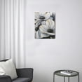 thumbnail image 3 of Engaging Blue Abstract Flower Art Modern Canvas Prints, Wall Art for Upgrading Living Room, Bedroom & Home Décor, 12x16 inches, 3 of 7