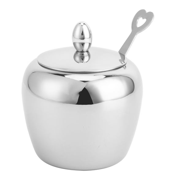 Kitchen Sugar Bowl,304 Stainless Steel Sugar Stainless Steel Sugar Bowl Sugar Bowlwith Lip Crafted with Care