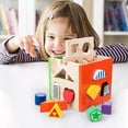 thumbnail image 3 of Bloques de construcción de clasificación de formas de , actividad de aprendizaje de geometría, habilidad fina, juguete clásico para niños, 3 of 7