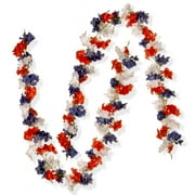 6 Ft. Patriotic Hydrangea Garland Two Pack