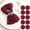 Watermelon Red, variant on Pleated Polyester Napkin for Wedding Dessert Table Decor, Reusable Party Table Napkin for Dining