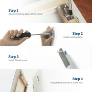 Picture Hang Solutions Anti-Theft Wall Security Kit for Wood Frames 15-lb Capacity 100 Kits per Pack