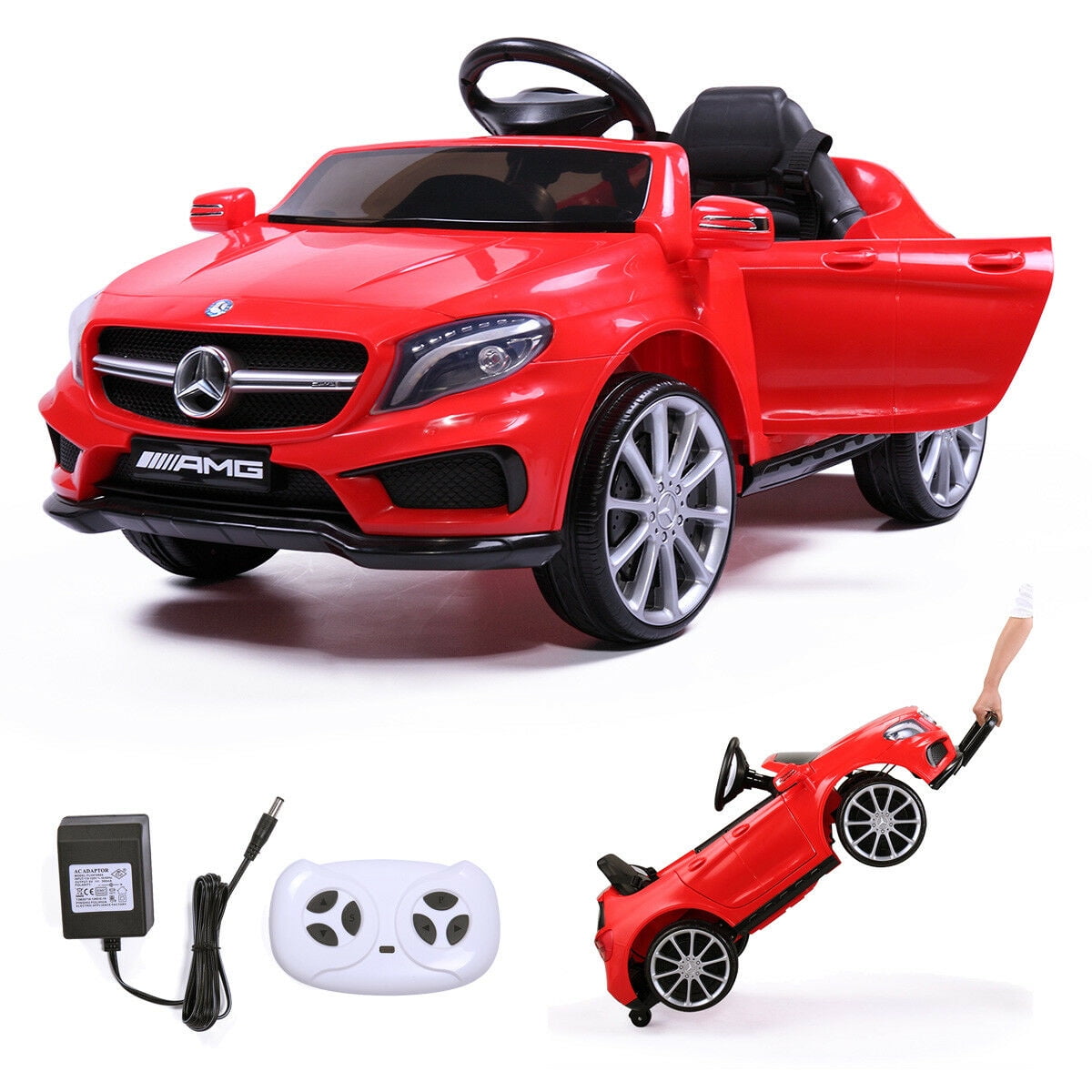 CIPACHO 6V Ride on Car with Parental Remote Control, Battery-Powered Ride on Toys for Boys Girls with MP3 Opening Doors, Red CIPACHO 6V Ride on Car with Parental Remote Control, Battery-Powered Ride on Toys for Boys Girls with MP3 Opening Doors, Red