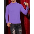 thumbnail image 5 of INSPIRE CHIC Turtleneck T-Shirt for Men's Mock Neck Long Sleeves Basic Pullover Tee Shirts, 5 of 6