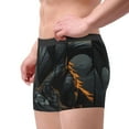 thumbnail image 2 of Yiaed Full Moon Black Dragon Print Men's Soft Cotton Boxer Shorts Breathable Boxers Underwear Moisture-Wicking Underwear Stretch Boxer Briefs for Man-Large, 2 of 5