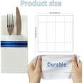 thumbnail image 2 of Absorbent Paper Napkins,Dinner Napkins Disposable -Bexikou 50Pack Linen-Feel Paper Napkins with Built-in Flatware Pocket, Prefolded Paper Napkins for Dinner, Wedding, Party or Everyday Use, 2 of 7