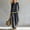 Gray, variant on IUYRTFE Women's Striped Wide Leg Pants Set Button Front Long Sleeve Top Casual Lounge Outfit