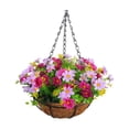 thumbnail image 1 of EZLIFE Flores artificiales colgantes en cesta de seda margarita flor falsa cadena B A9R7 U2J9, 1 of 7