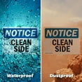 thumbnail image 6 of (2 Pack) Clean Side OSHA Notice Sign 24 Inch X 18 Inch Plastic Sign, Weather Resistant, UV Protected for Workplace, Business, and Construction Site, Made in the USA, 6 of 8